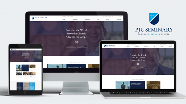 Collection of screenshots of the BJU Seminary website
