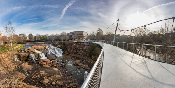 Photo of Liberty Bridge and Falls Park on the Reedy