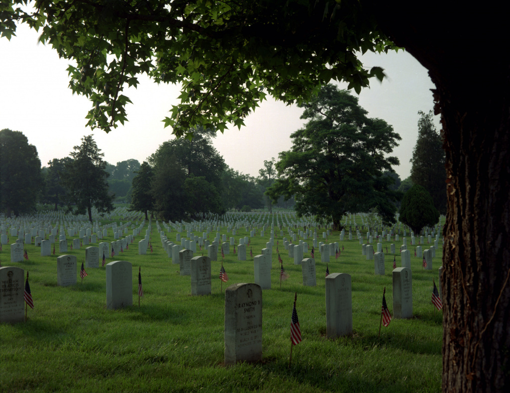 National Archive photo of Arlington National Cemetery on Memorial Day