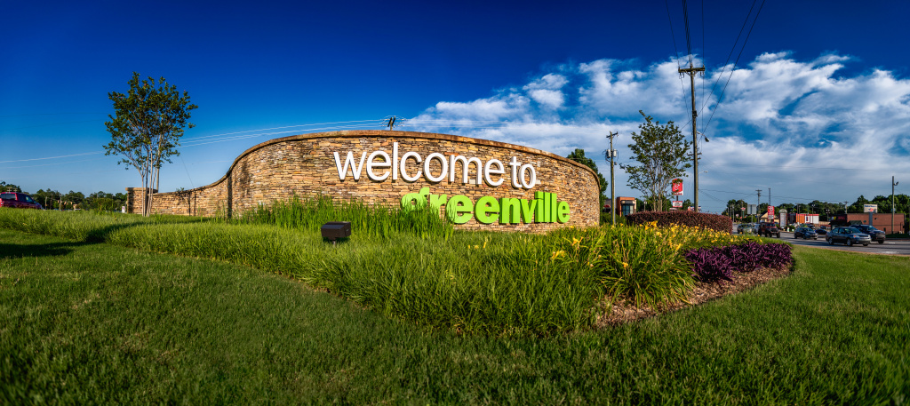 Greenville welcome sign