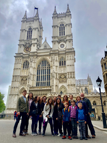 UK Study Abroad team at Westminster Abbey