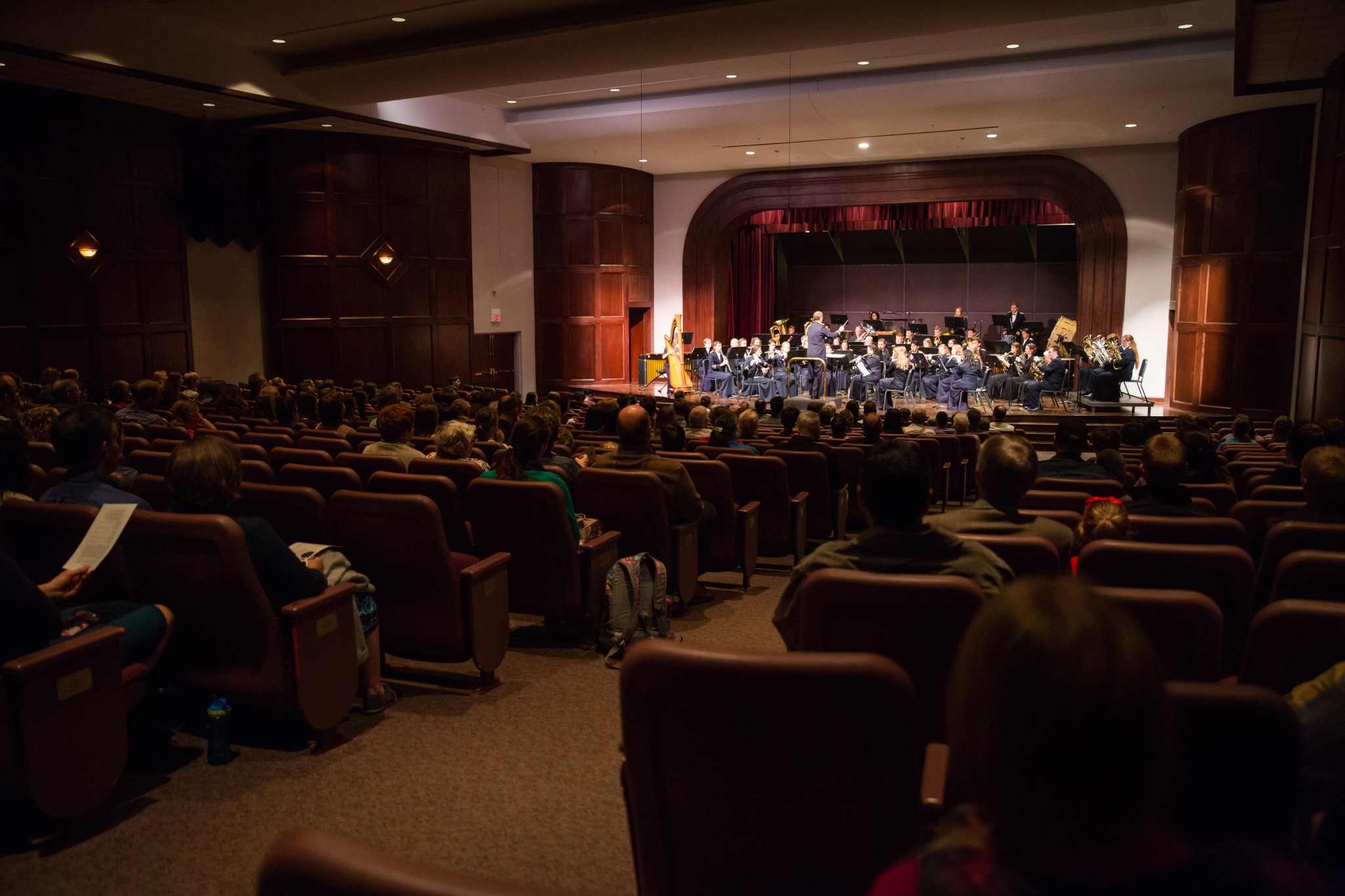 Concert Band performing in Stratton Hall (Photo by Derek Eckenroth)