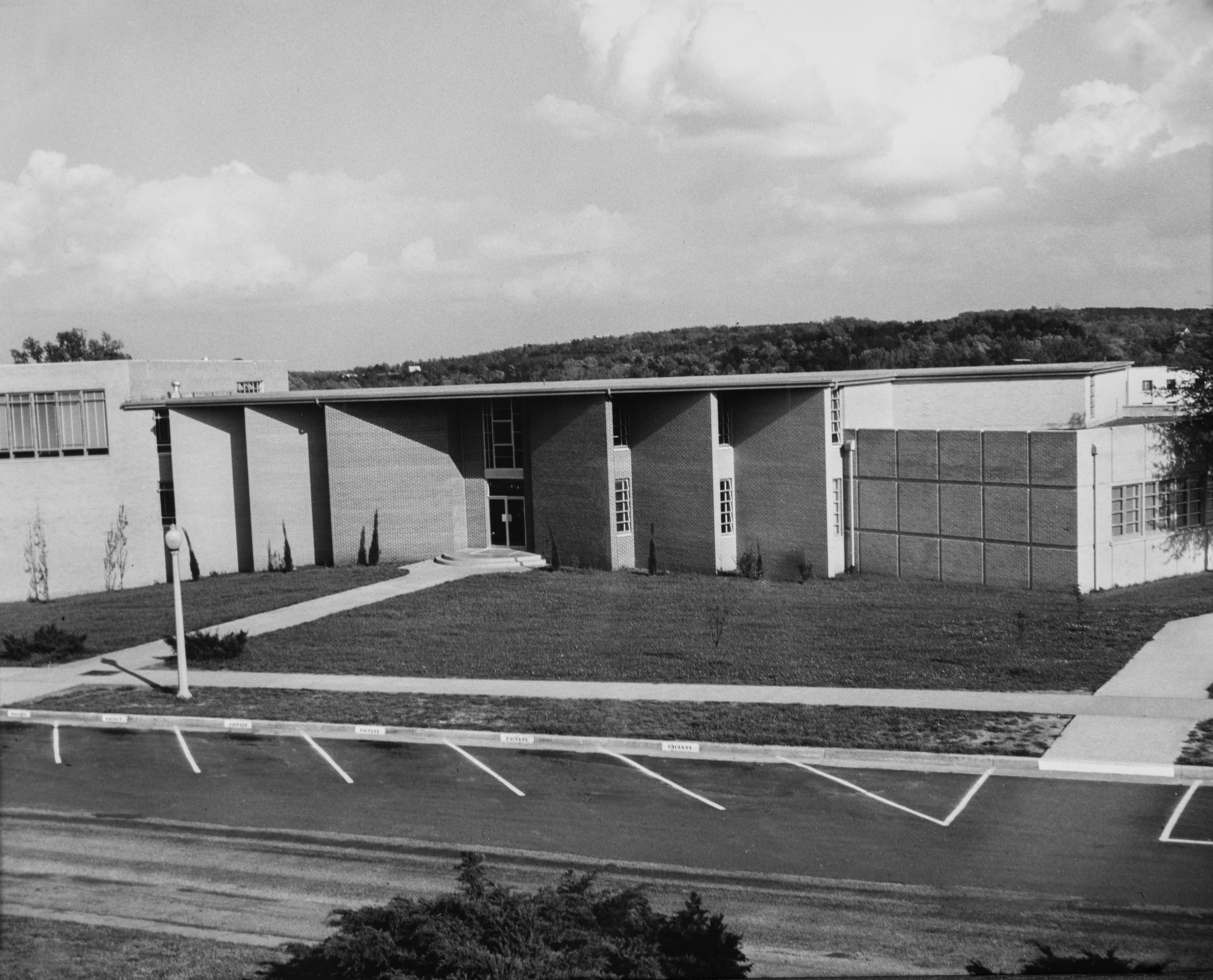 The exterior of the Fine Arts building, 1950s