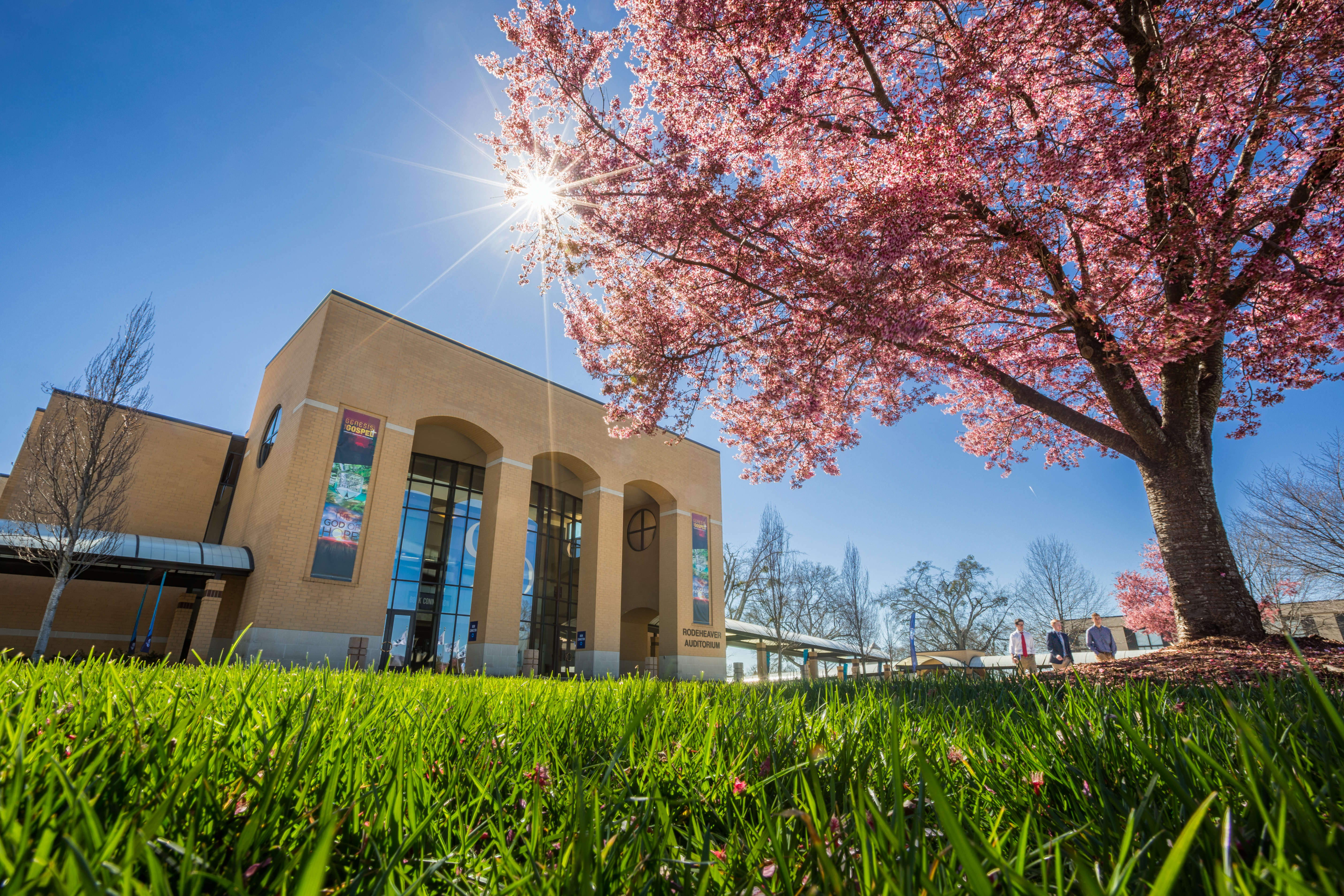 Rodeheaver Auditorium's new face is the centerpiece of the BJU campus (Photo by Derek Eckenroth)
