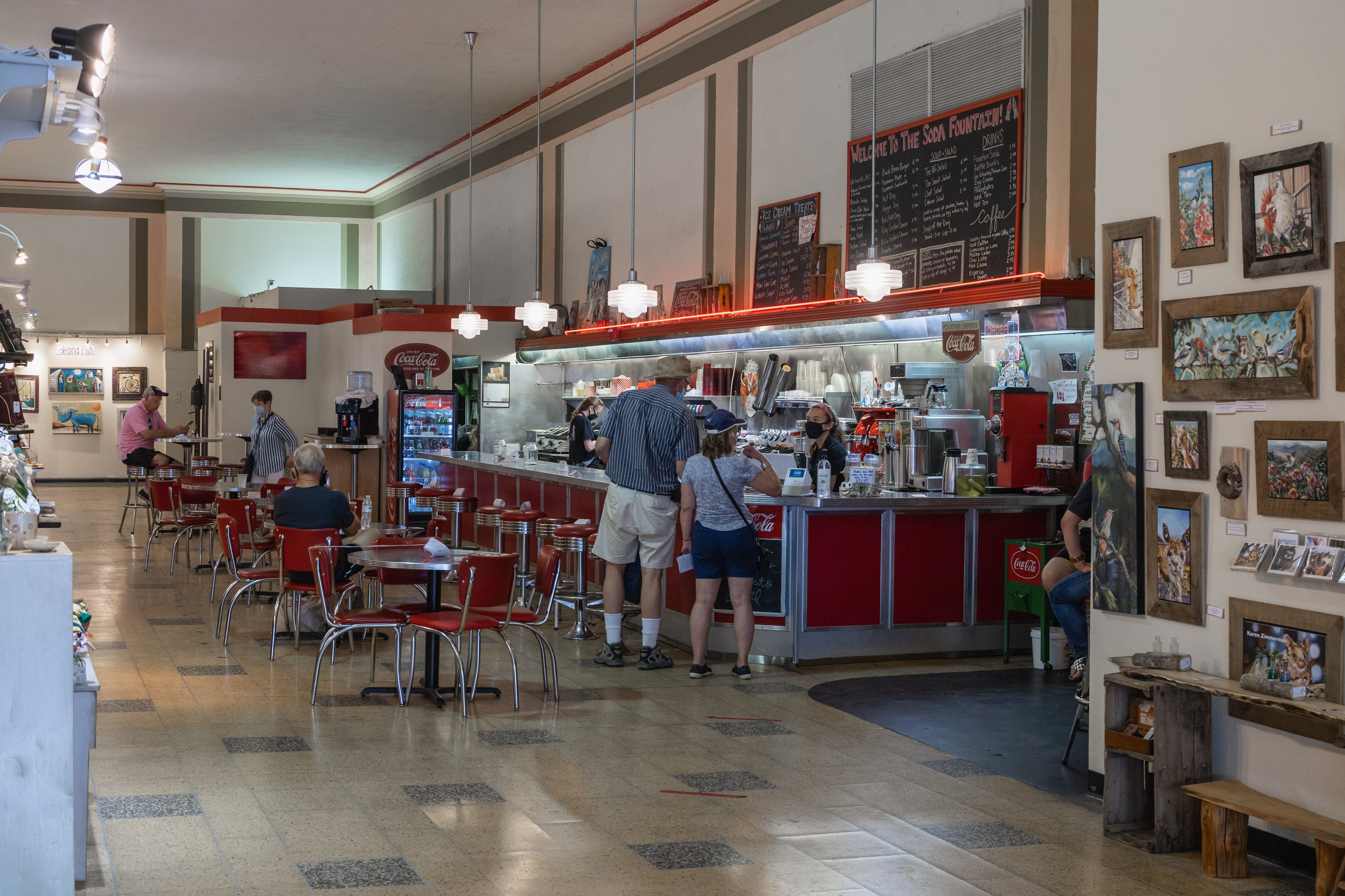 The historic Woolworth luncheonette inside Asheville's Woolworth Walk (Photo by Bradley Allweil)