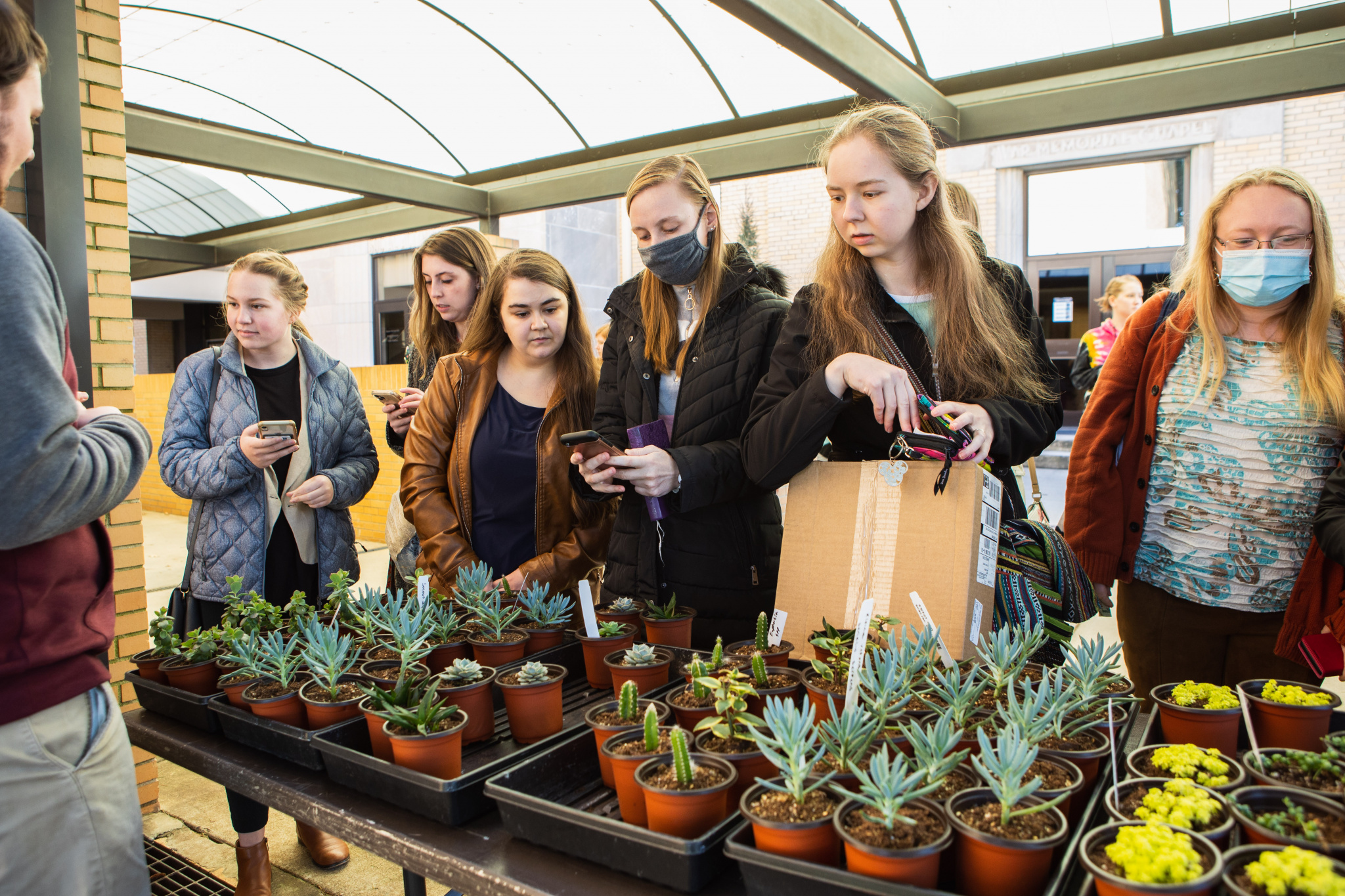 The Collegiate Biology Association hosted its annual succulent sale outside the Den (Photo by Bradley Allweil)