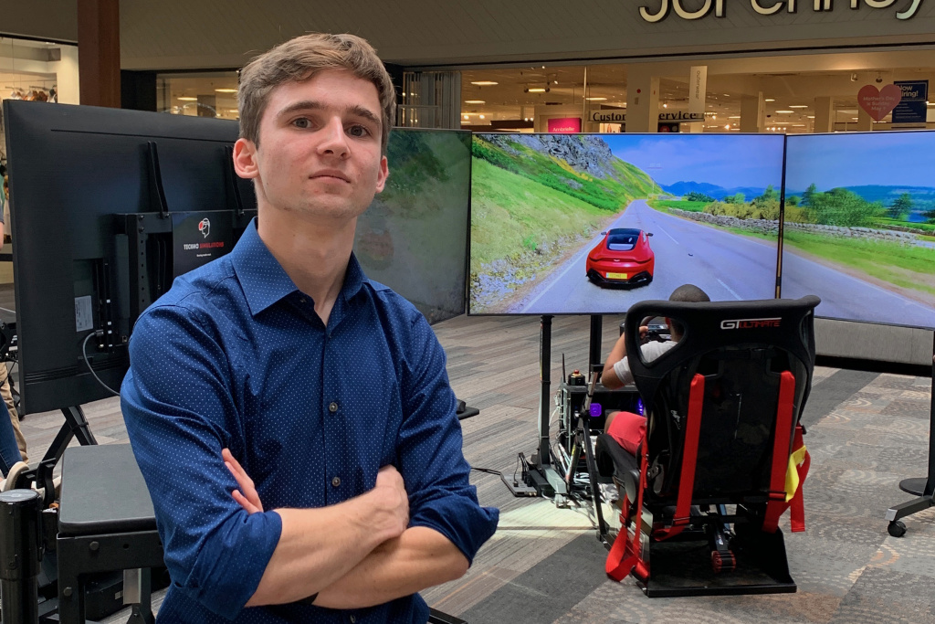 Micah Morrell with Techno Simulations, his racing simulation