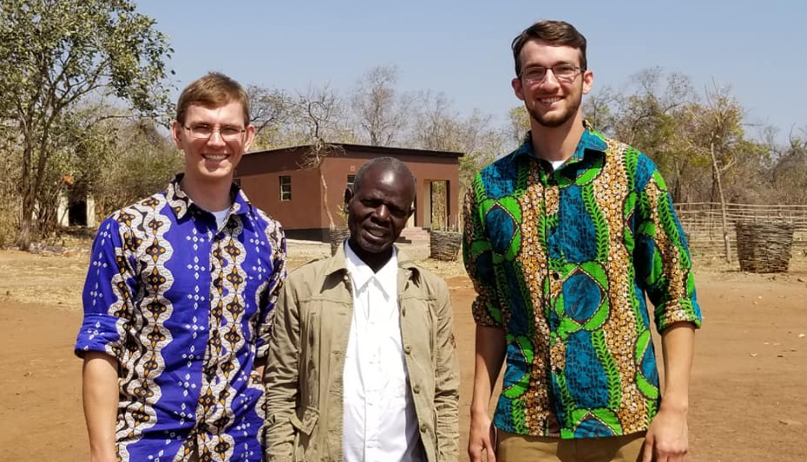 BJU students with a man they met while on the African mission team