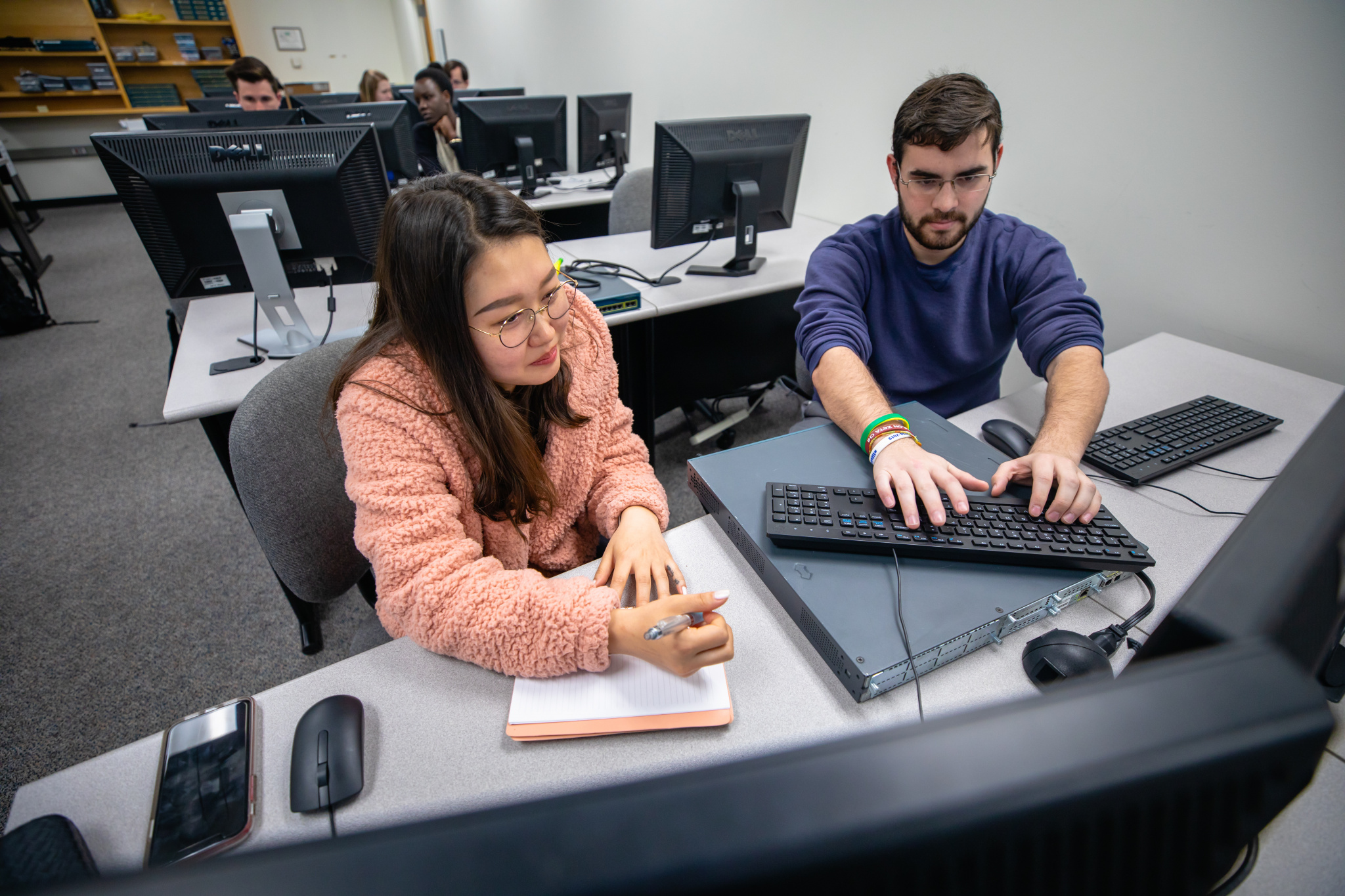 Students in Computer Network Fundamentals (Photo by Derek Eckenroth)