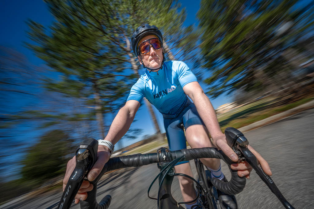 Matt Weathers prepares for the IRON40 during a promotional marketing photo shoot, March 11, 2025. (Photo by Derek Eckenroth)